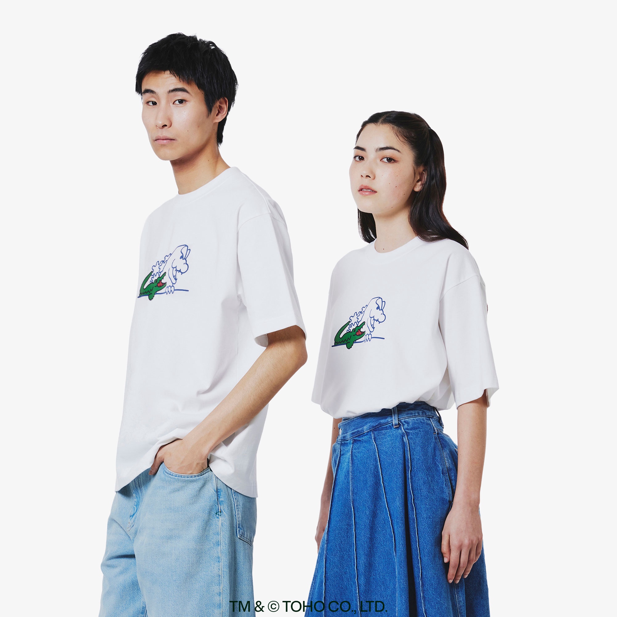 『LACOSTE+GODZILLA 2.0』 ゴジラヘッド Tシャツ