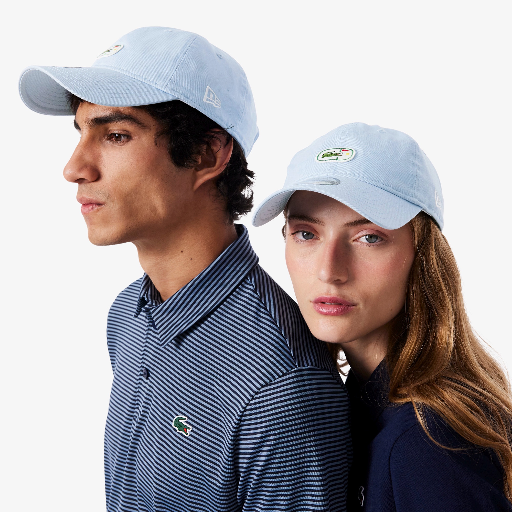 ラコステ×ニューエラ 9TWENTY ゴルフ&ワニロゴワッペンキャップ