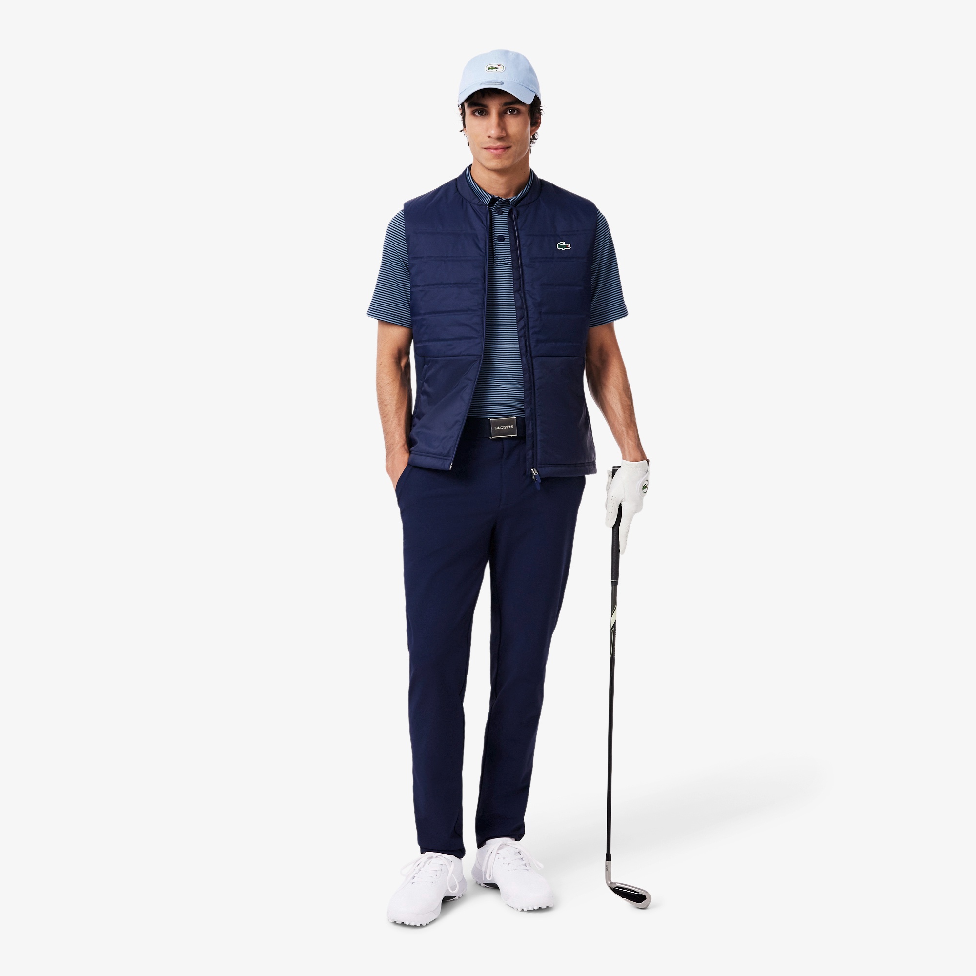 ラコステ×ニューエラ 9TWENTY ゴルフ&ワニロゴワッペンキャップ