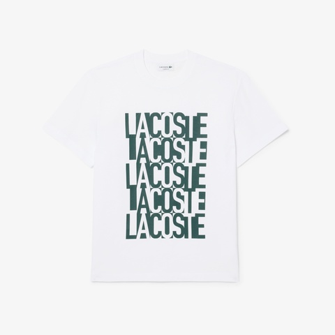 リピートロゴプリントコットンTシャツ