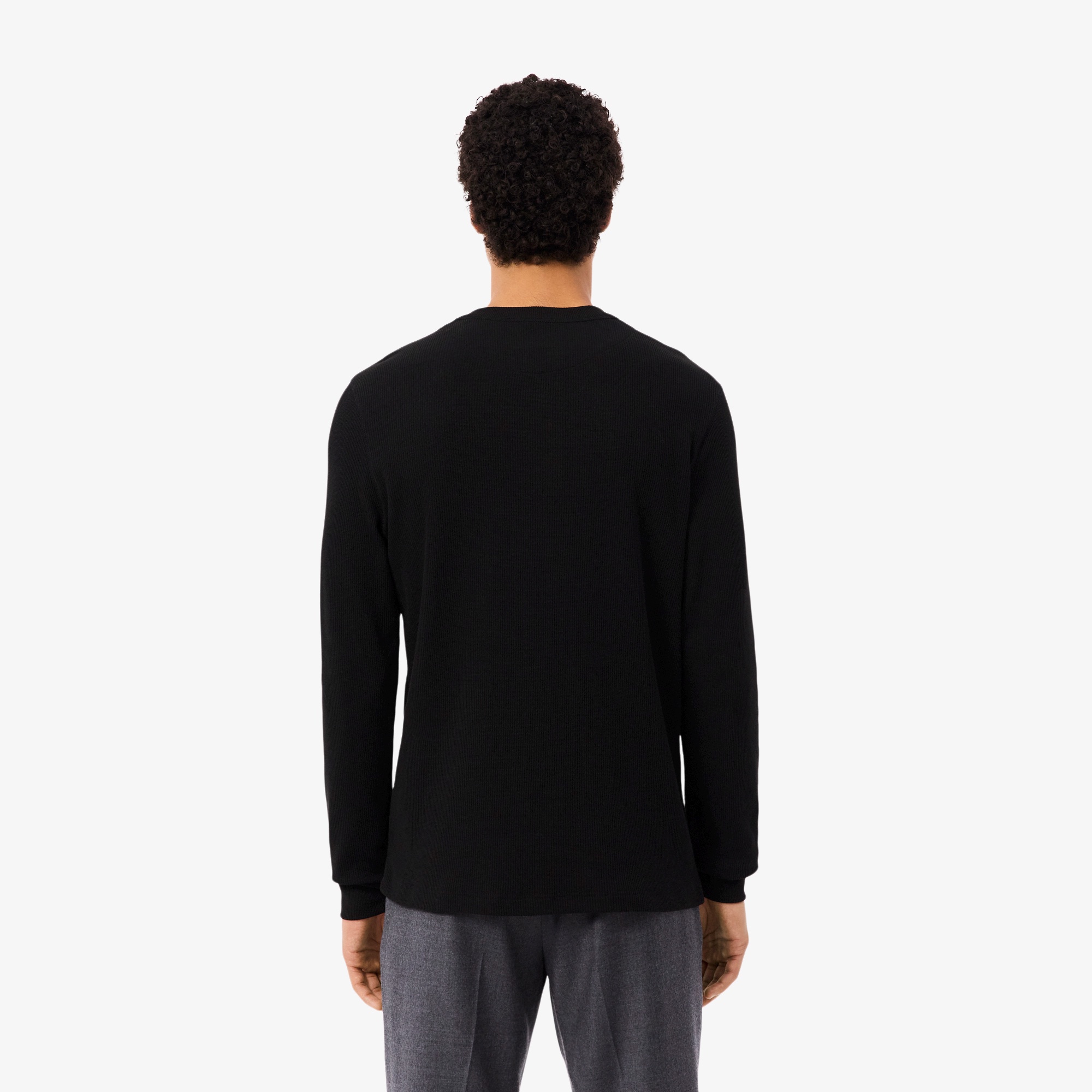 ヘンリーネックワッフルTシャツ