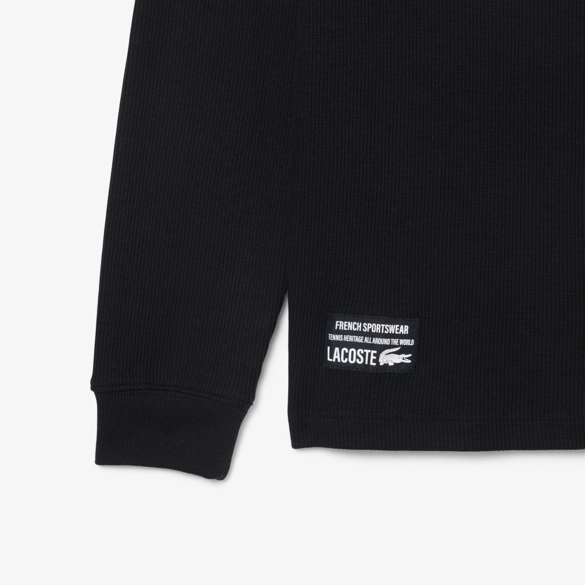 ヘンリーネックワッフルTシャツ
