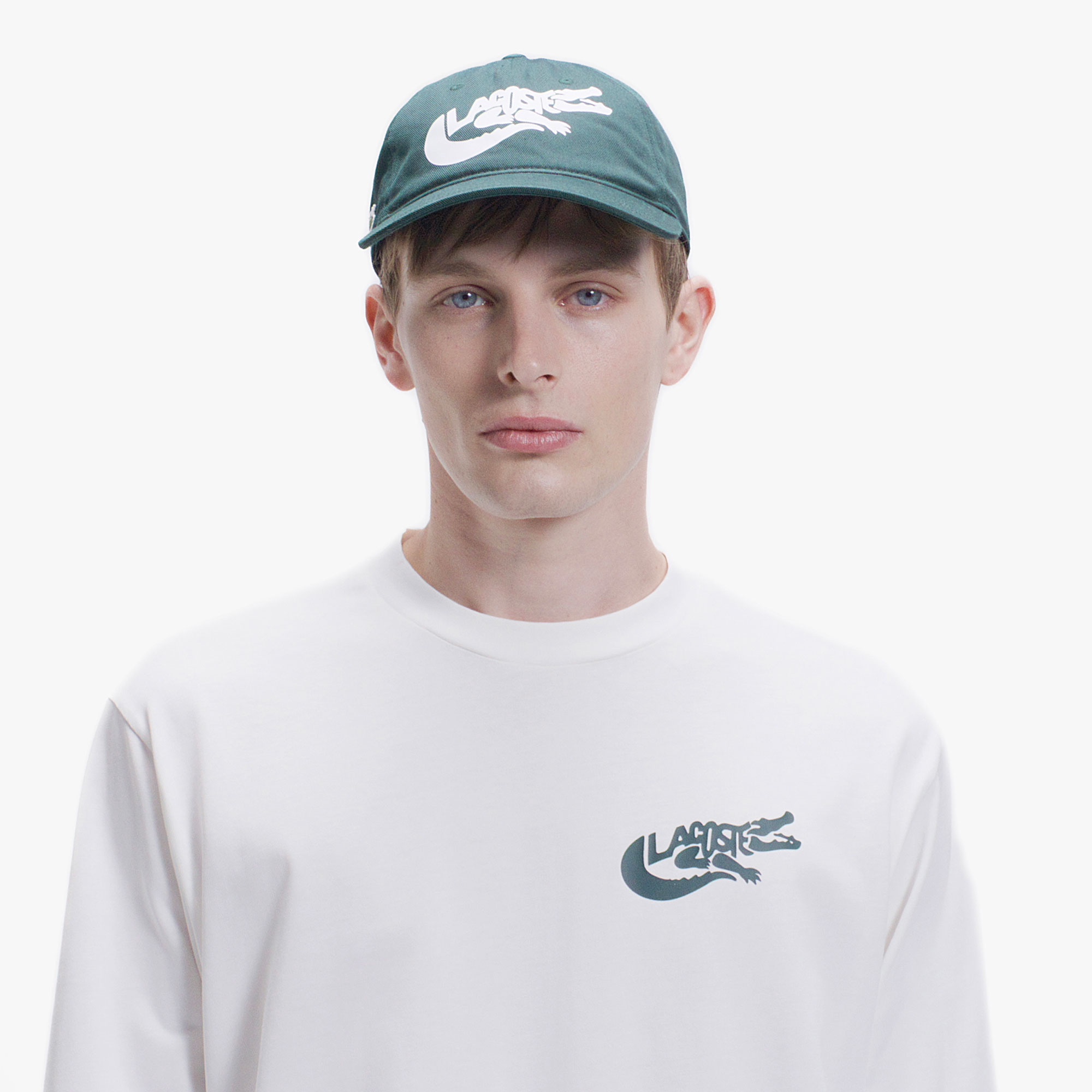 ネーム&ワニロゴグラフィック長袖Tシャツ