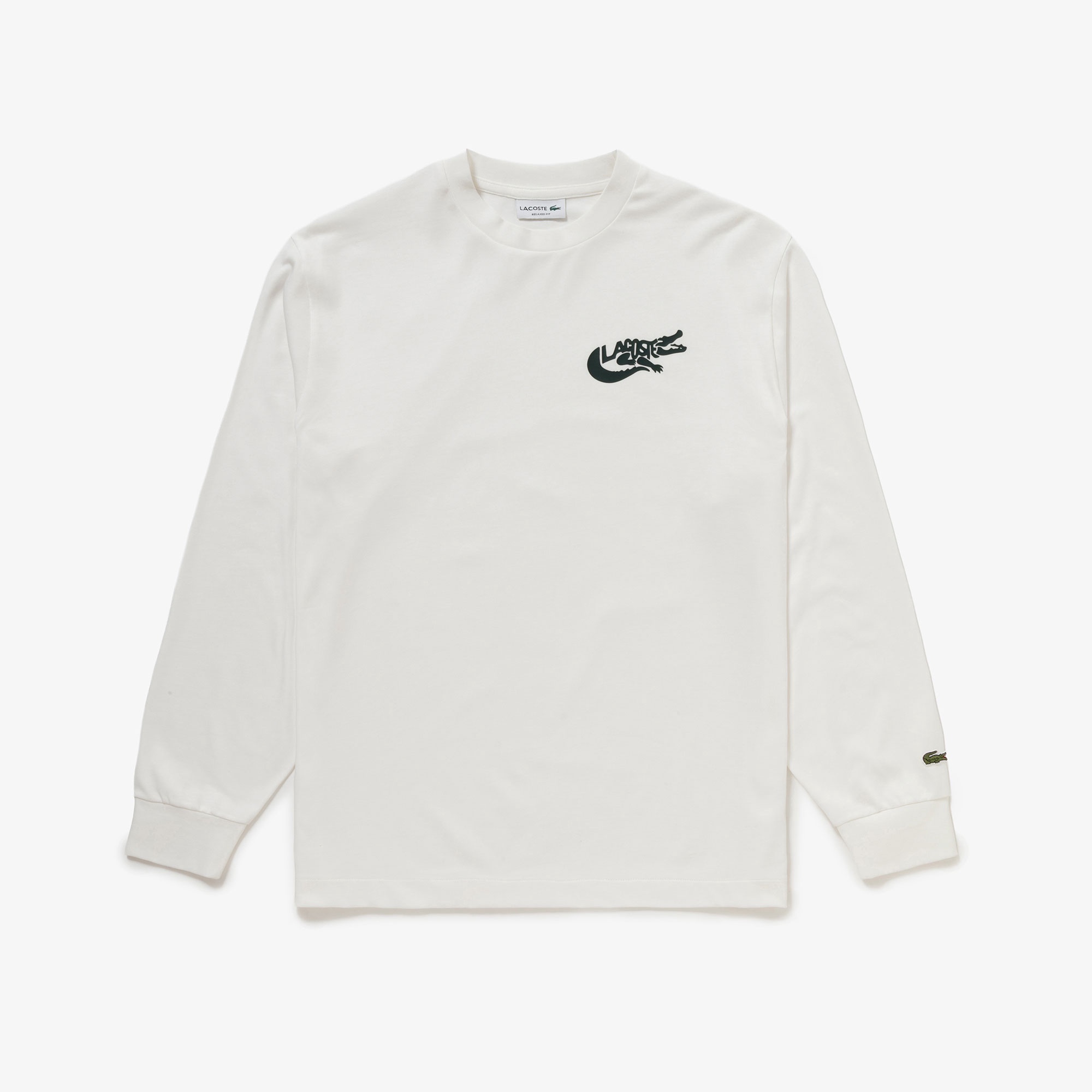 ネーム&ワニロゴグラフィック長袖Tシャツ