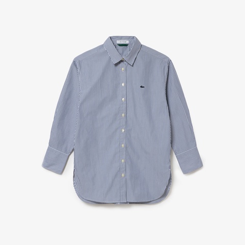 ストライプロングシャツ