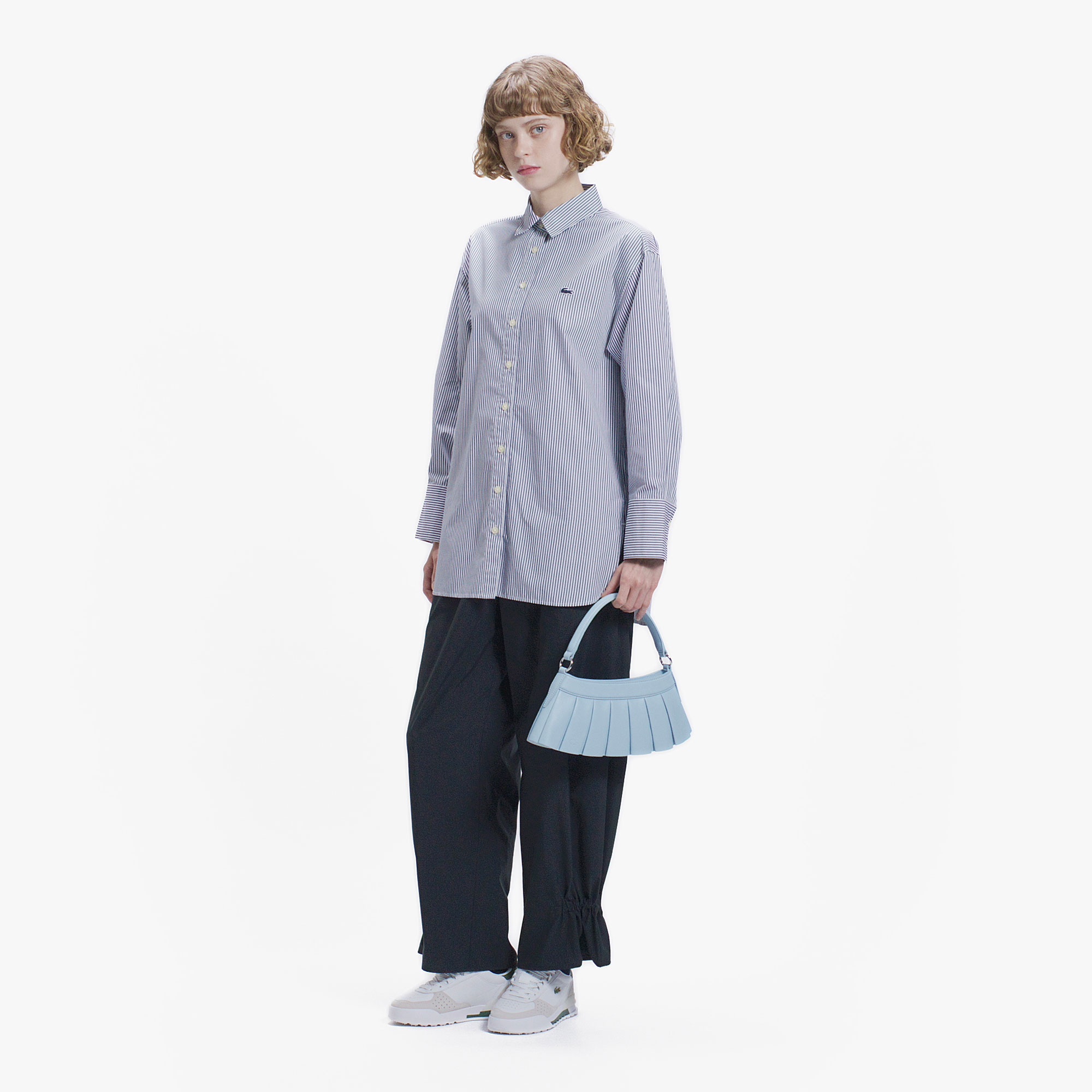 ストライプロングシャツ