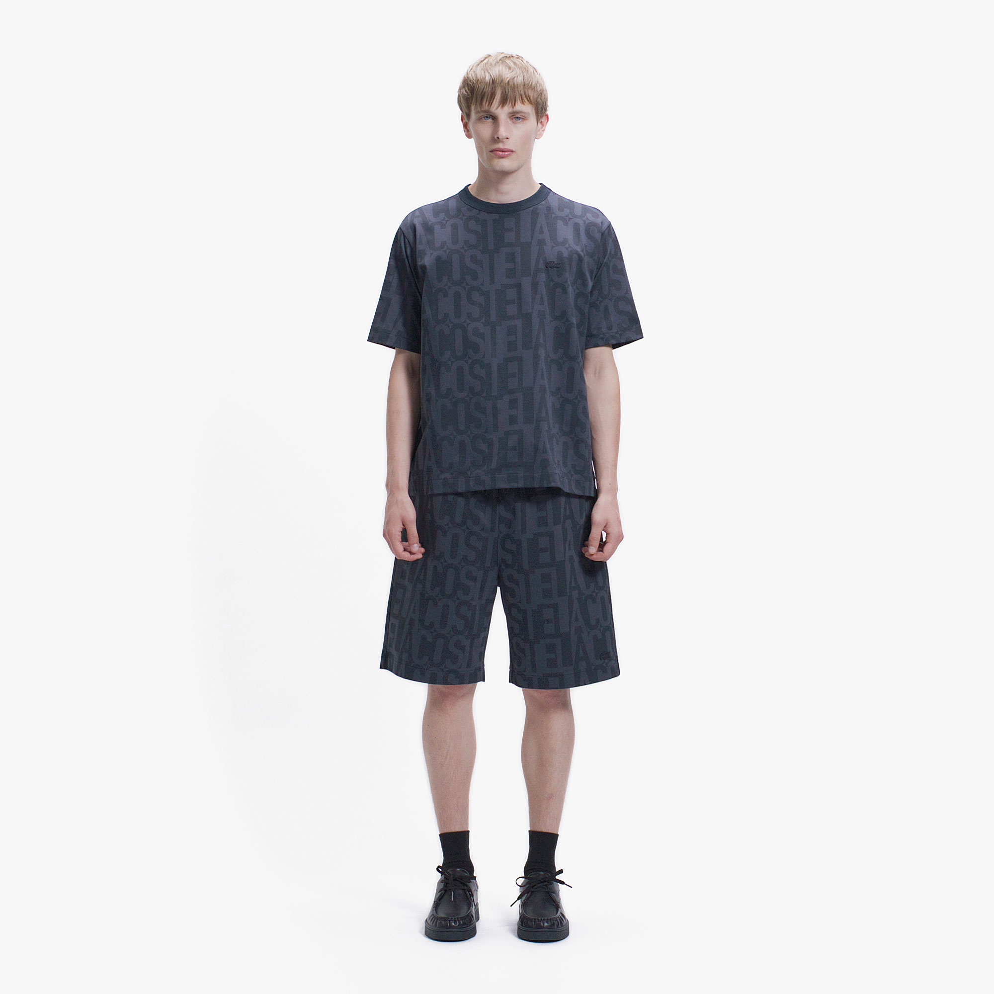 クールマックスブランドネームロゴ総柄ショートパンツ