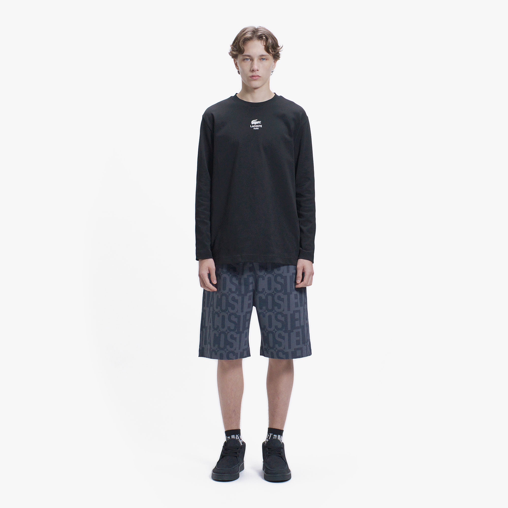クールマックスブランドネームロゴ総柄ショートパンツ
