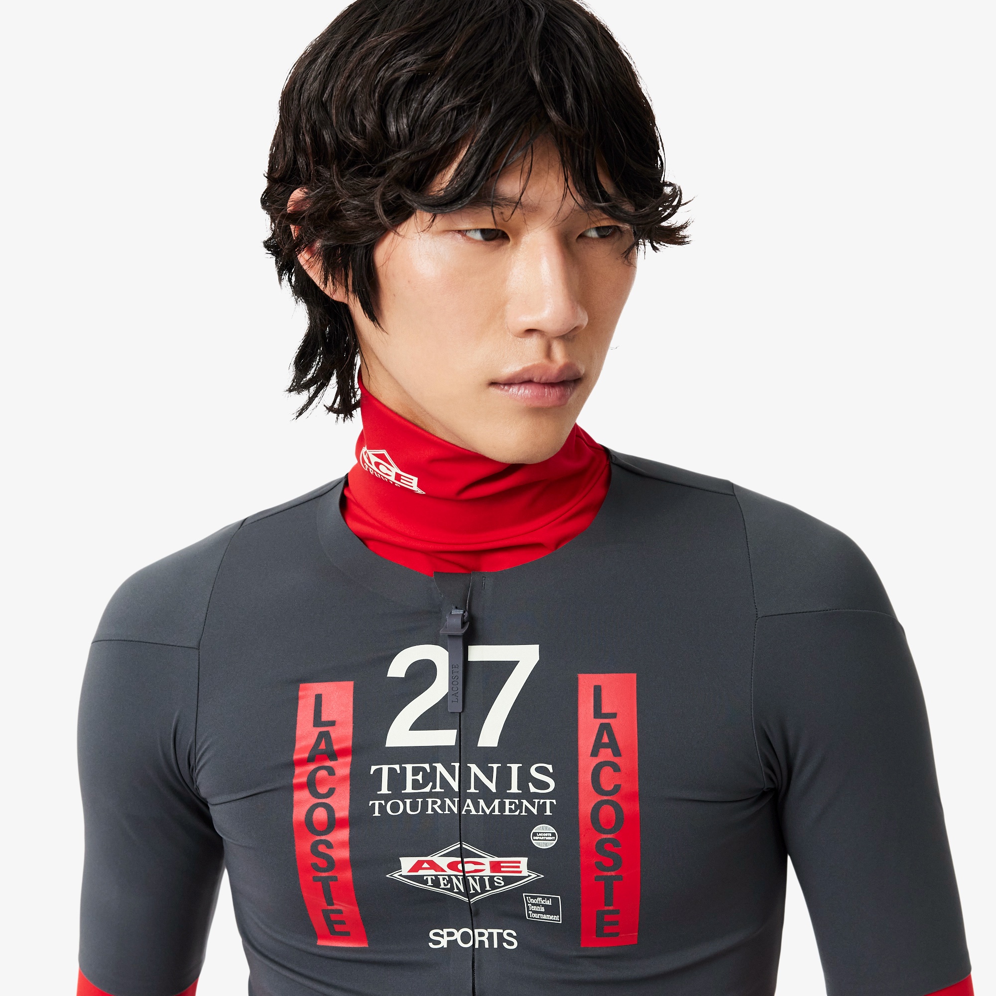 『FW26 Fashion Show』 ジップアップ プリント ストレッチTシャツ