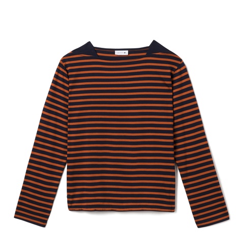 ボートネックボーダーバスクTシャツ(長袖)