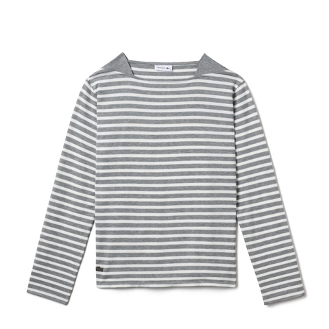 ボートネックボーダーバスクTシャツ(長袖)