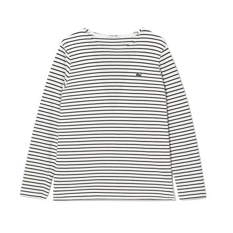 コットンピケボーダーTシャツ (長袖)