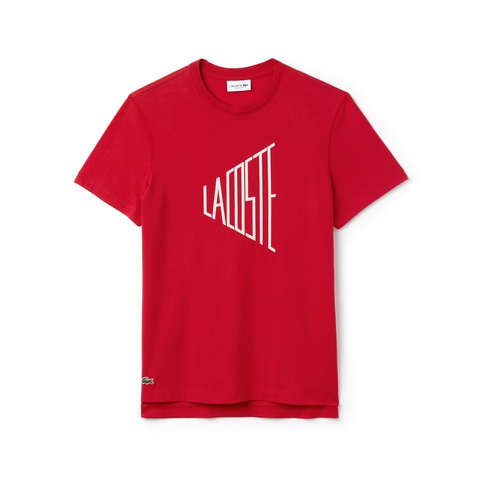 『LACOSTE』 レタリング クルーネックTシャツ (半袖)