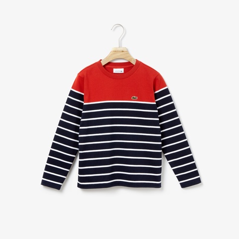 パネルボーダーボーイズロングスリーブTシャツ