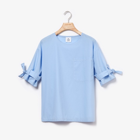 『LACOSTE L!VE』コットンポプリンTシャツ