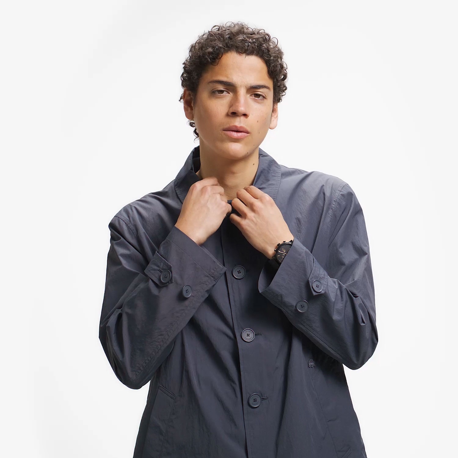 パッカブルナイロンステンカラーコート