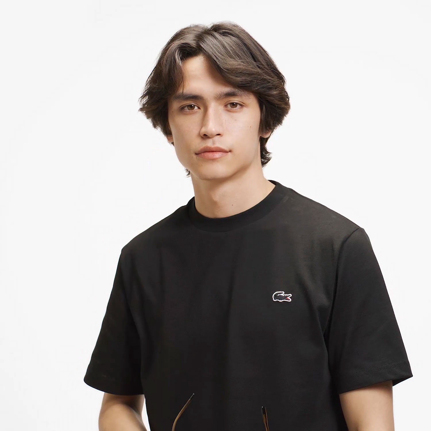 アウトラインクロッククルーネックTシャツ