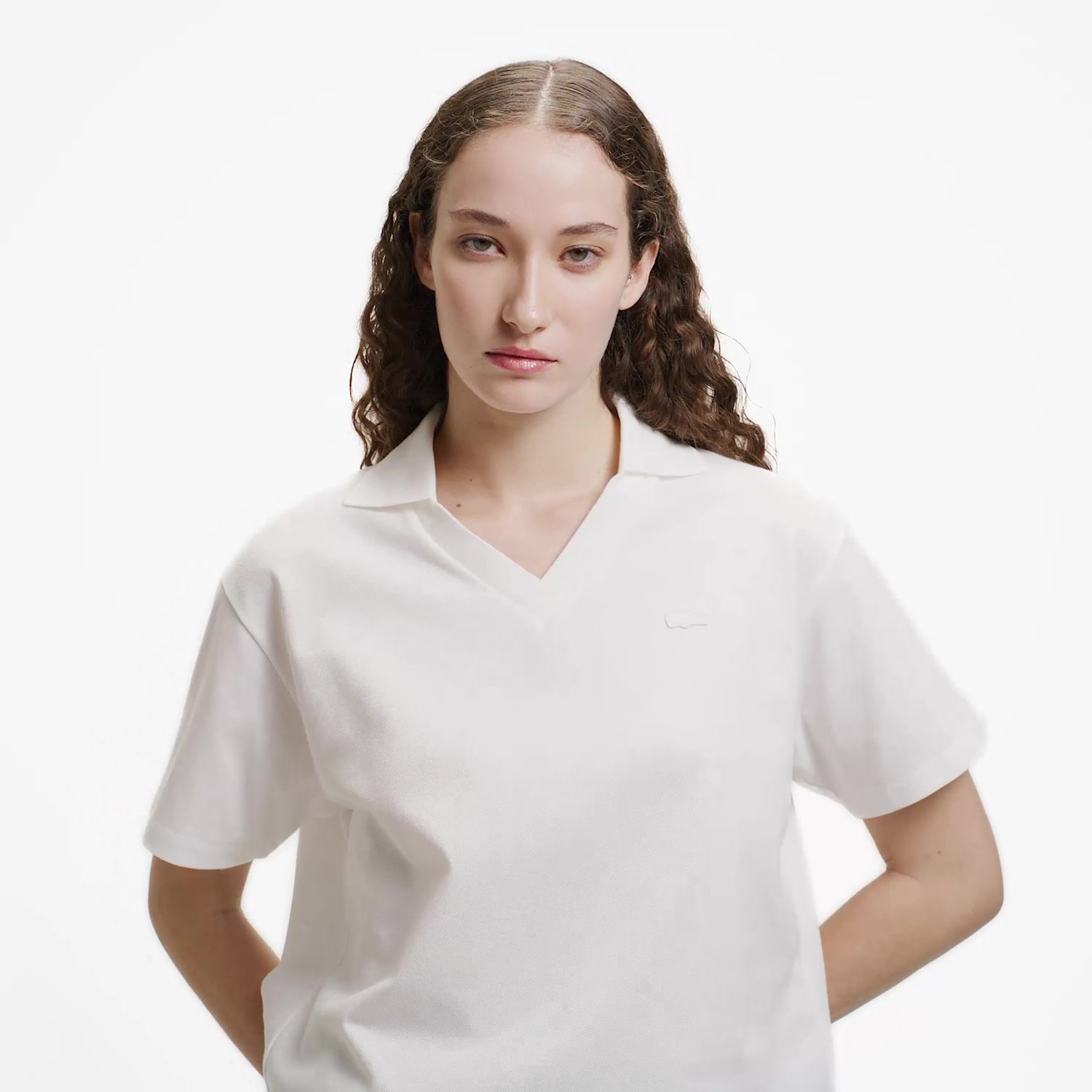 鹿の子地サッカーシャツ