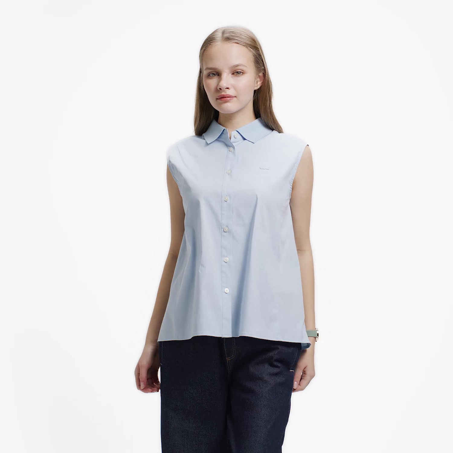 ノースリーブAラインシャツ