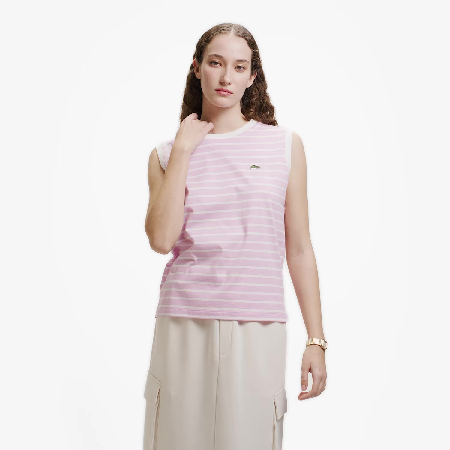 ノースリーブボーダーTシャツ