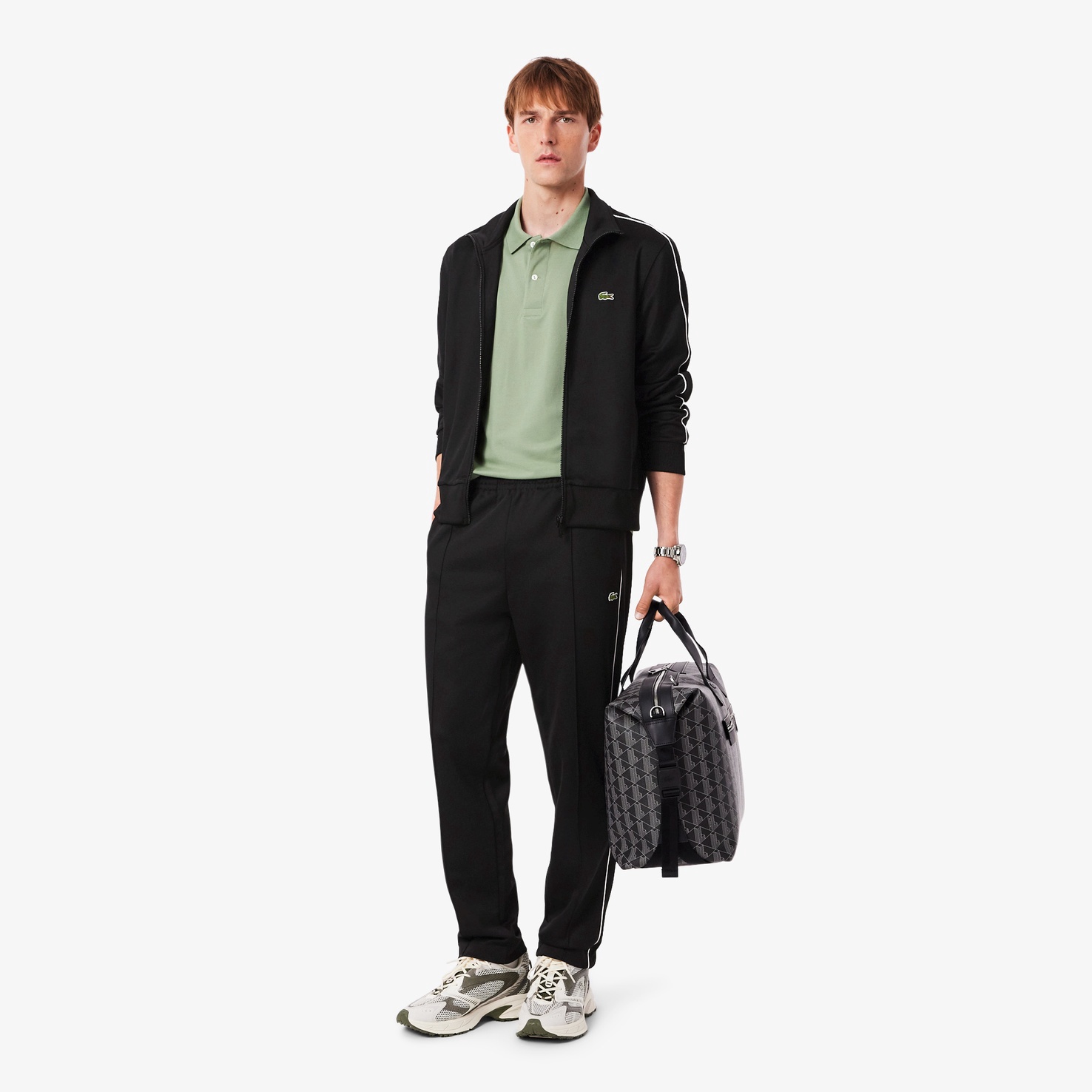 鹿の子地クラシックトラックパンツ