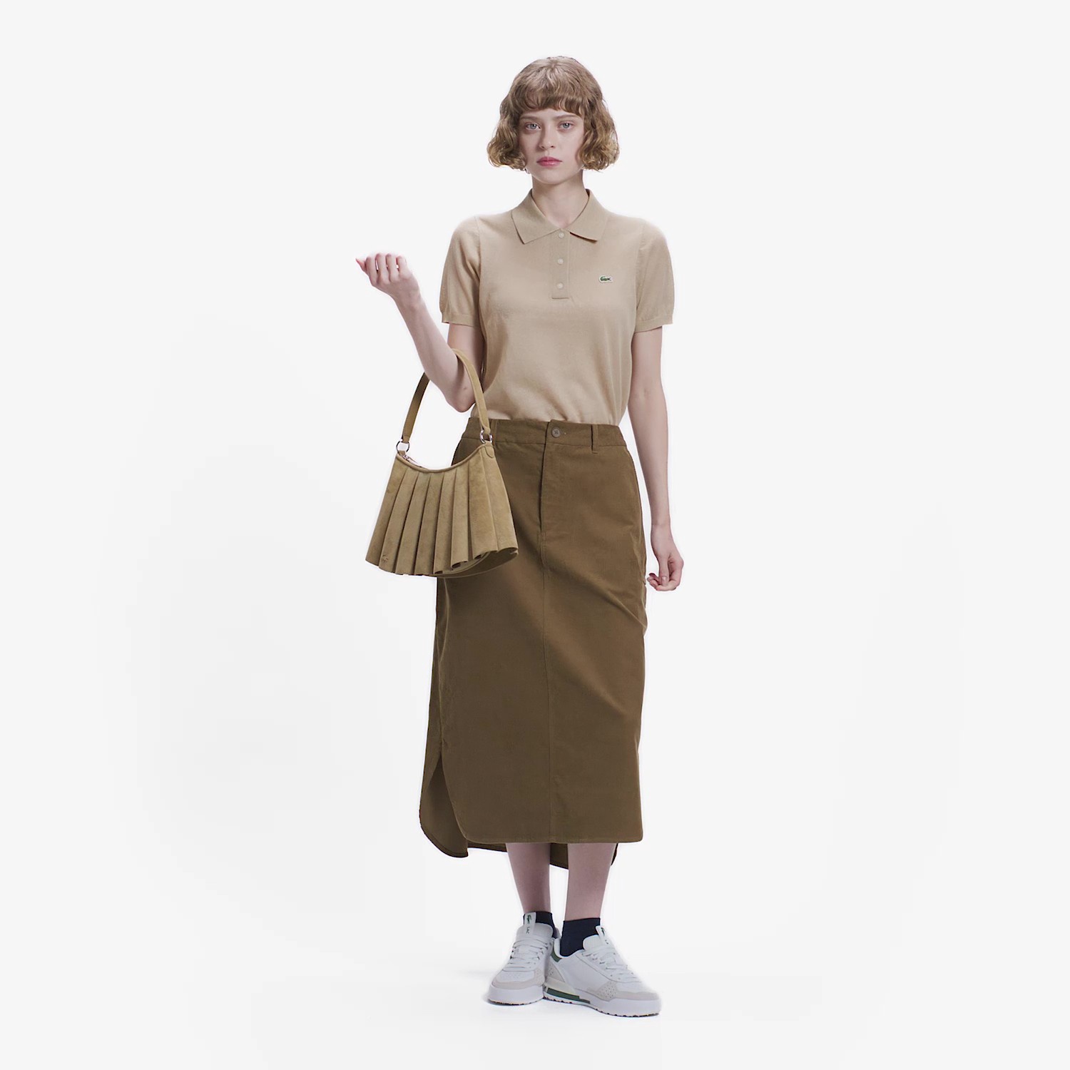 ラウンドヘム コーデュロイナロースカート