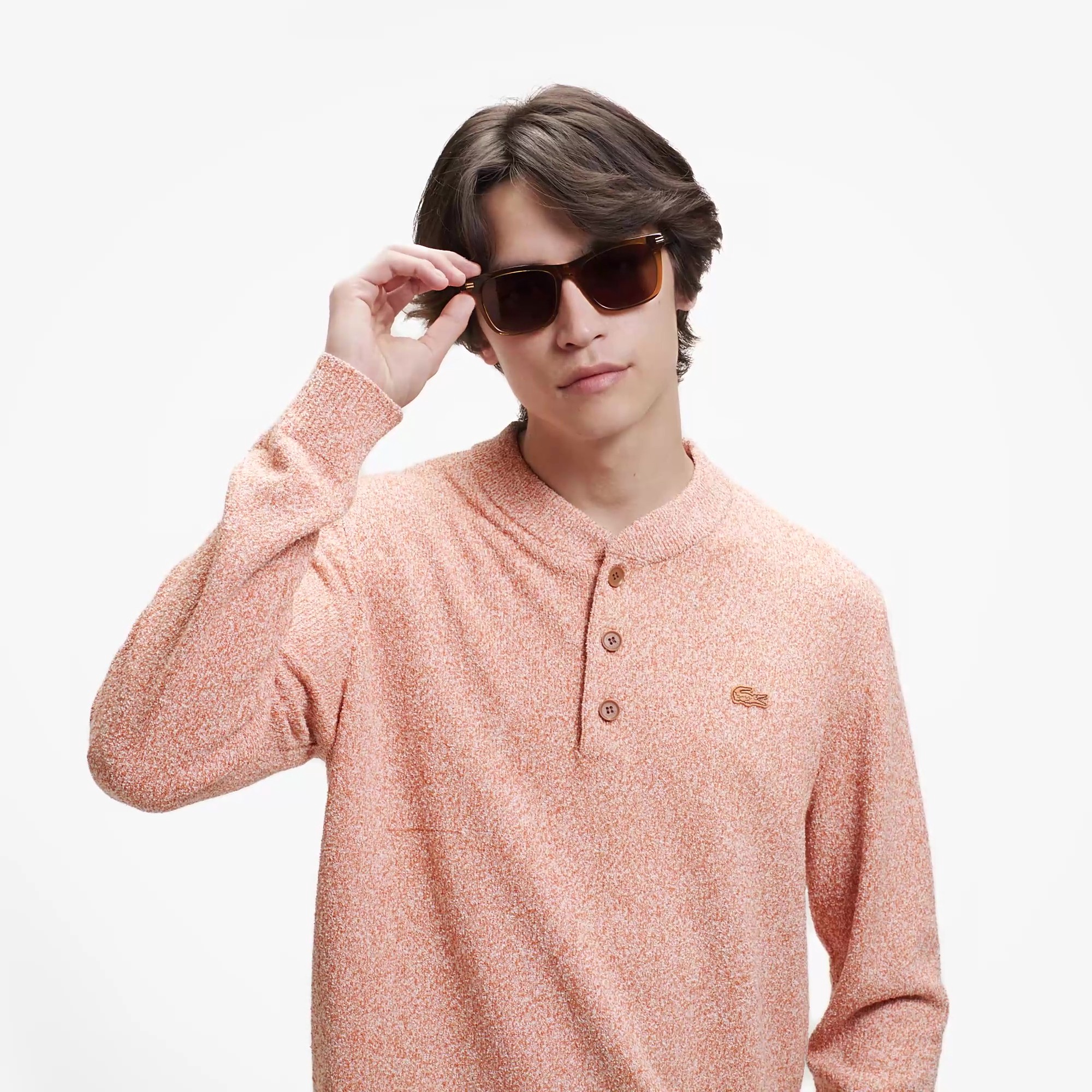 ブークレー ヘンリーネックニットセーター