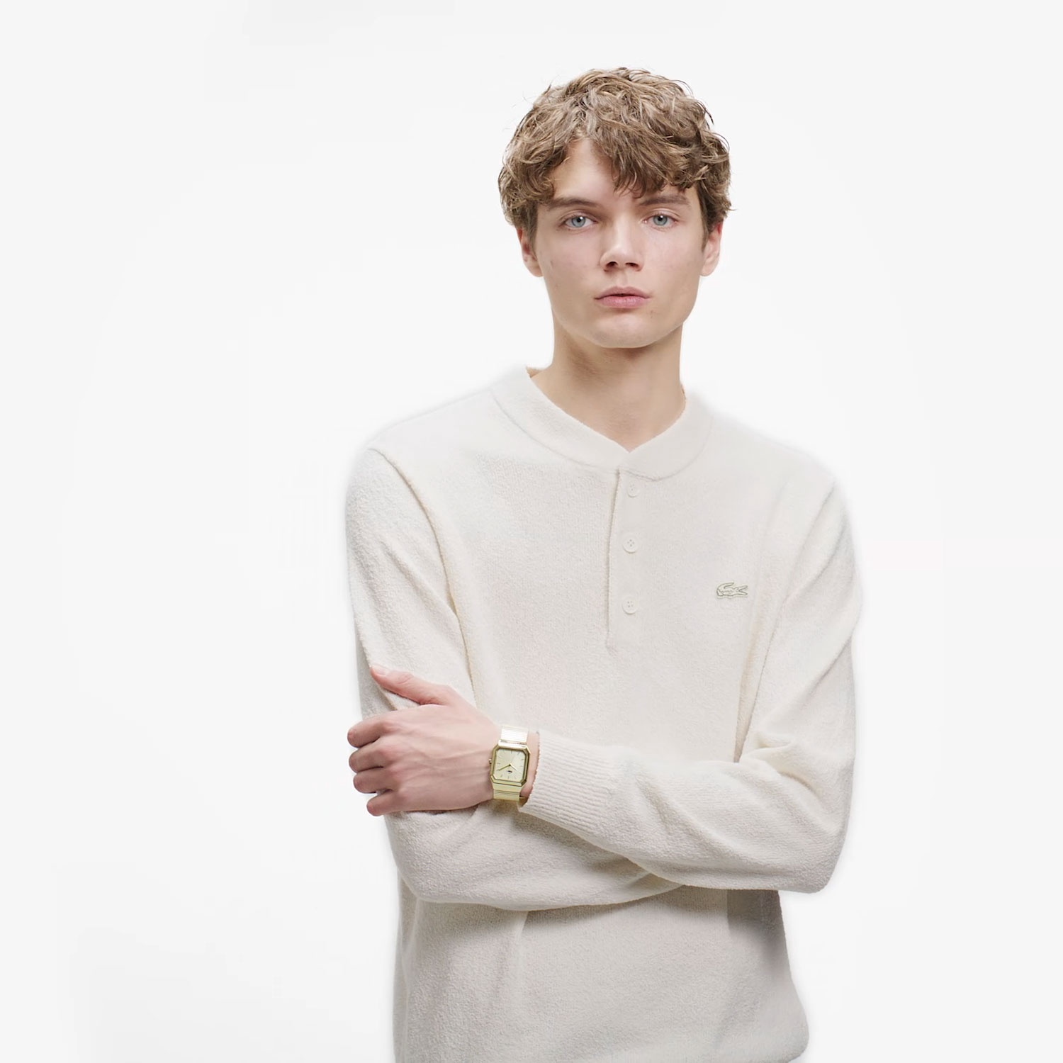 ブークレー ヘンリーネックニットセーター