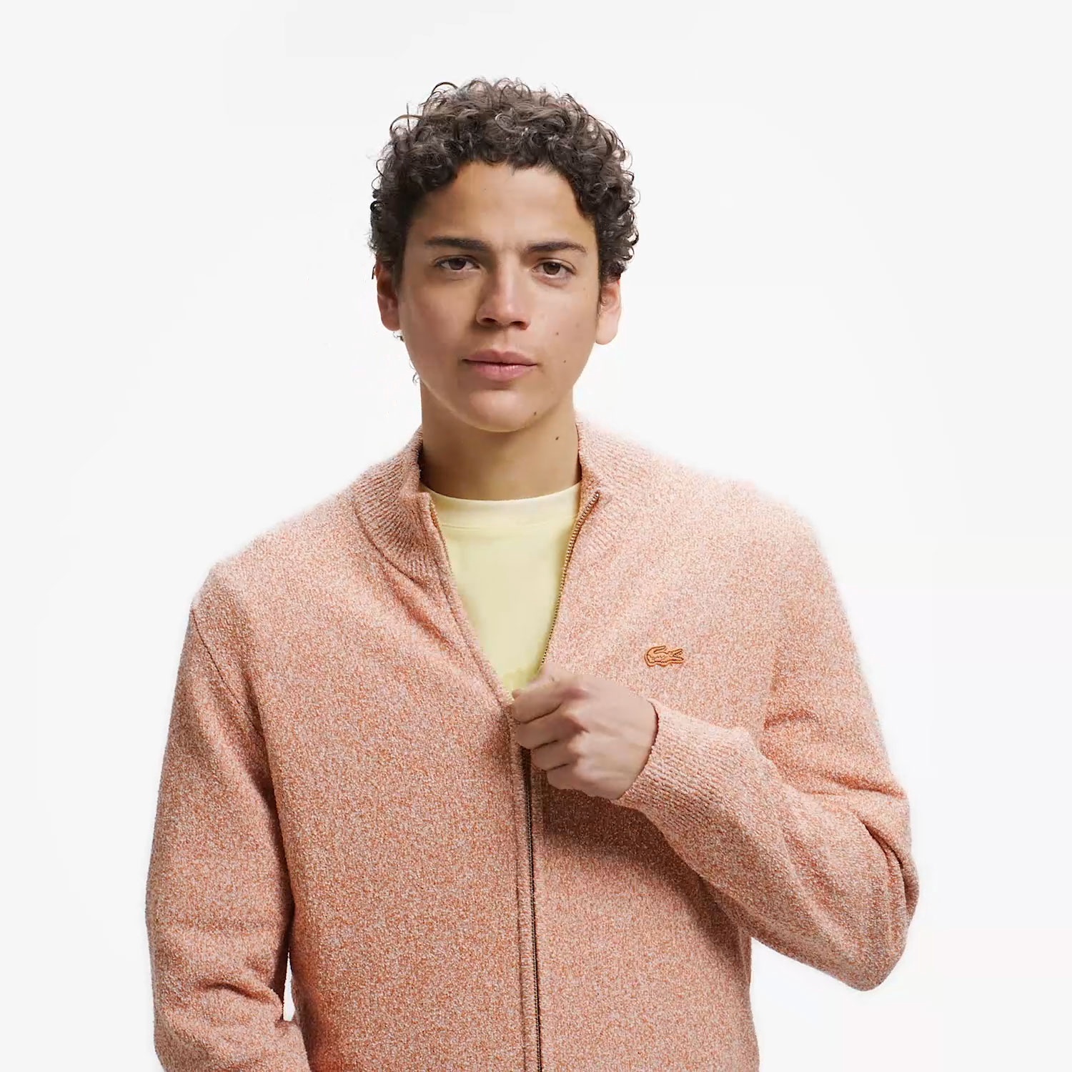 ブークレー スタンドジップニットカーディガン