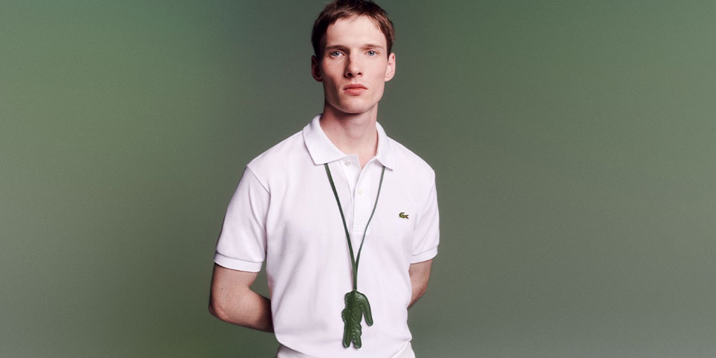 新品LACOSTE ブラック　ホワイト バイザー　定価16000円　ラコステ ラコステ LACOSTE アシンメトリーボーダーハイネックジャケット