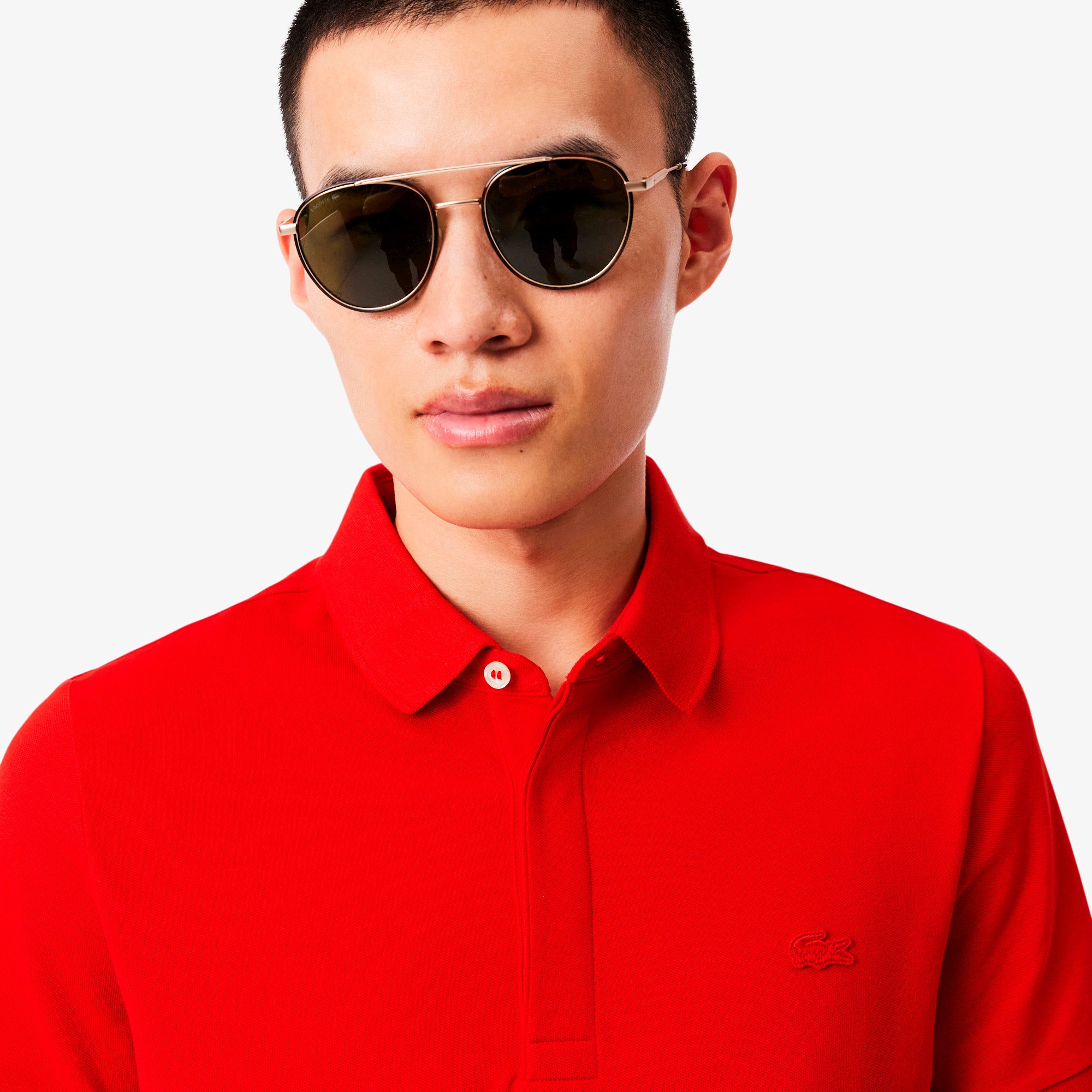 レギュラーフィット ストレッチ パリポロシャツ (半袖)