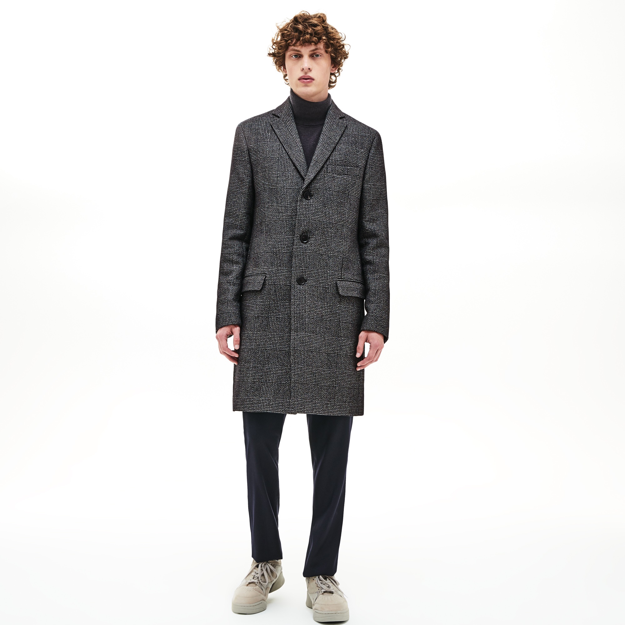 グレンチェックチェスターコート Bh8419l ラコステ Lacoste 公式オンラインショップ