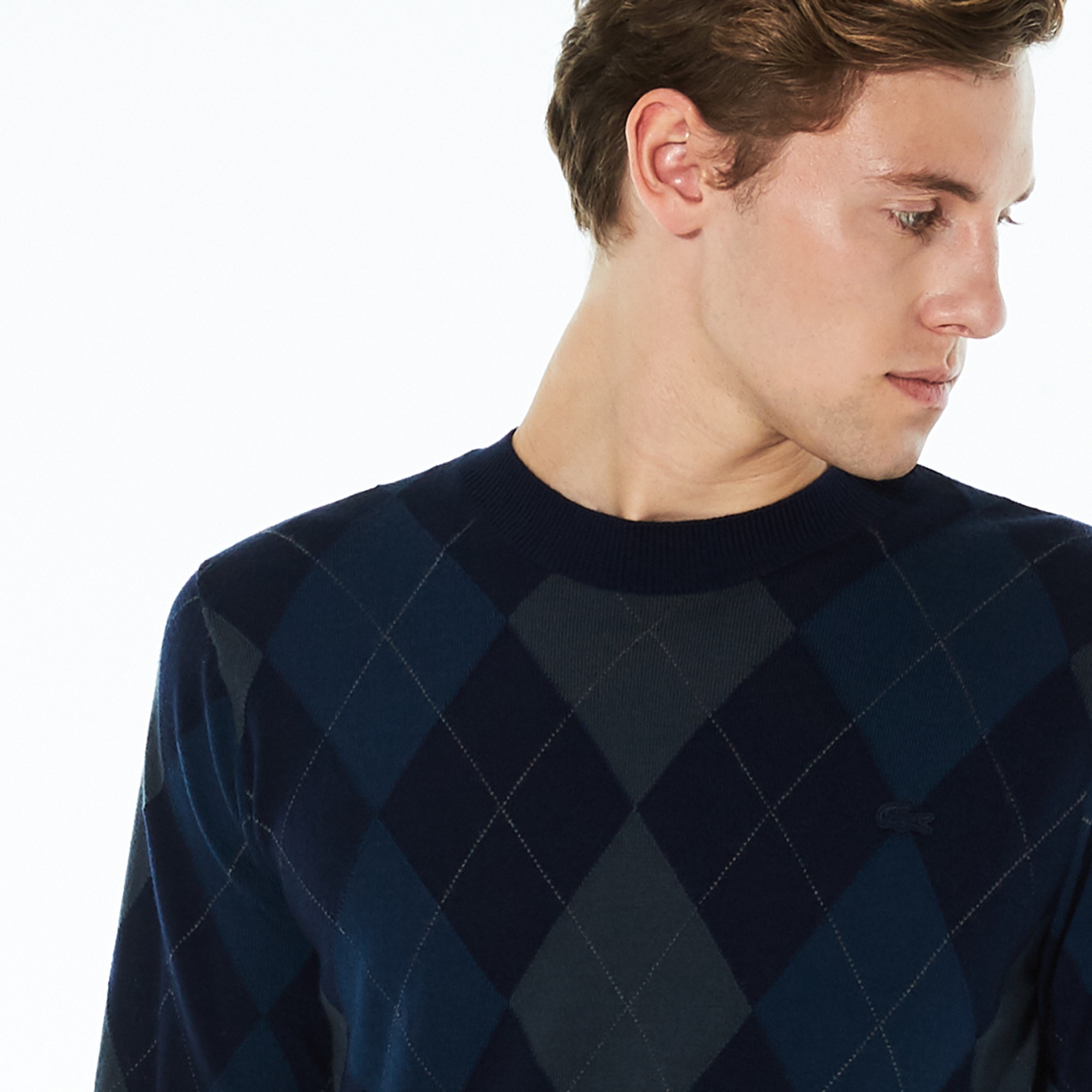 予約中 セーター ニット Locoste ラコステ メンズ 5 オレンジ アーガイル ニット セーター Reachahand Org