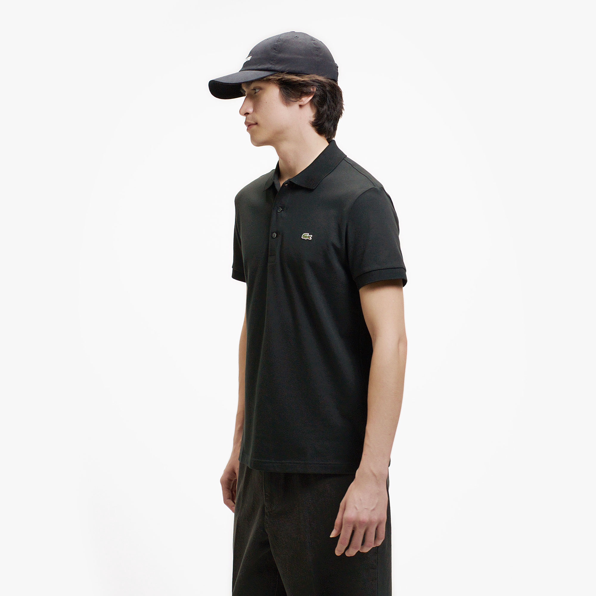 スリムフィットソリッドポロシャツ (半袖)