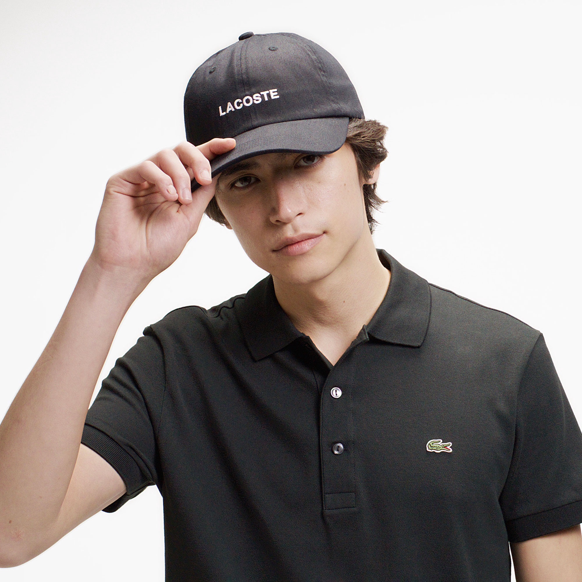 スリムフィットソリッドポロシャツ (半袖)