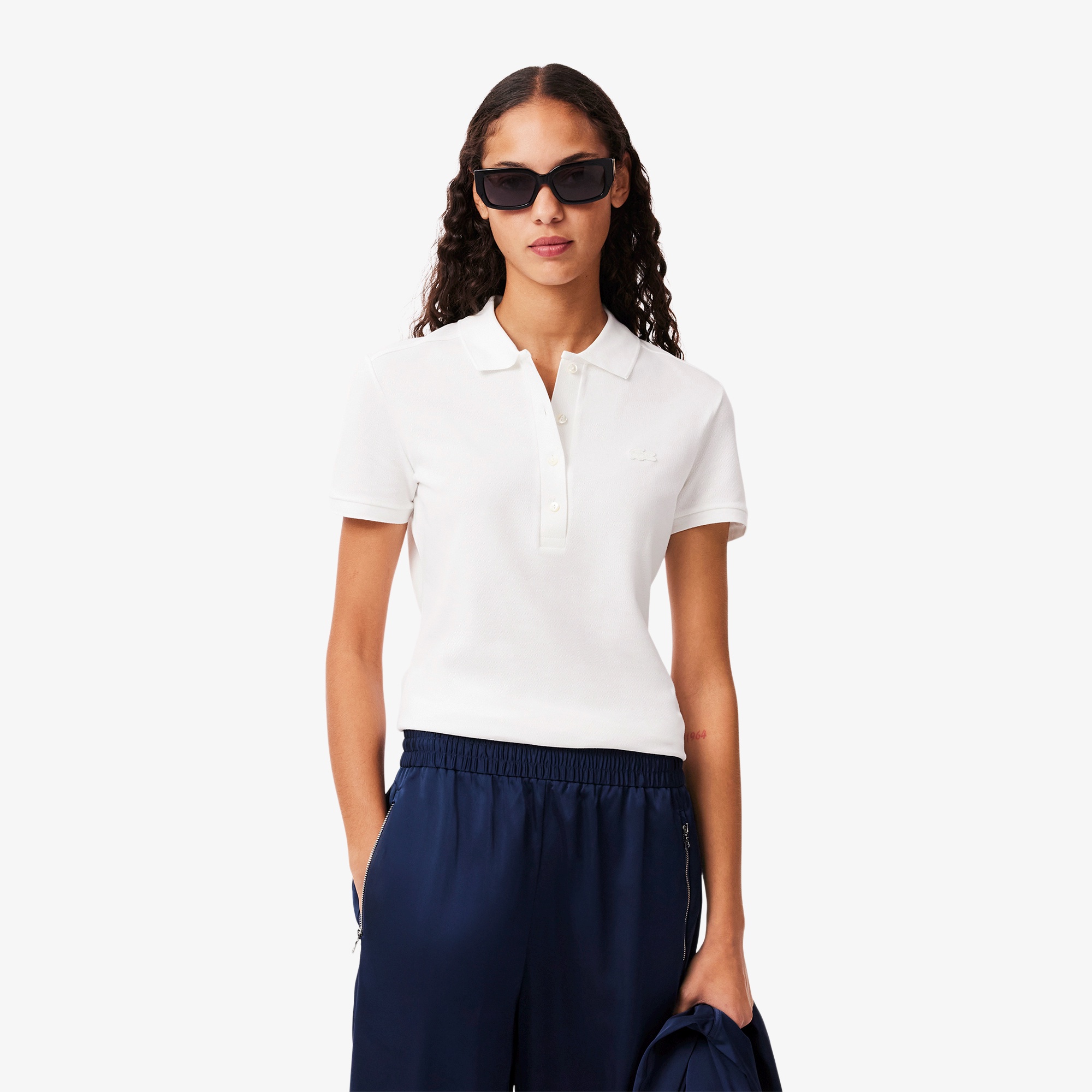 LACOSTE スリムフィットポロシャツ 36 LACOSTE スリムフィット ポロシャツ 36 ホワイト - メルカリ