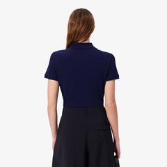 【新品未使用】ラコステ　レディース　36　ピケ　 ポロ　半袖　ネイビー　日本製 LACOSTE - Lacoste(ラコステ) 半袖ポロシャツ サイズ36 S