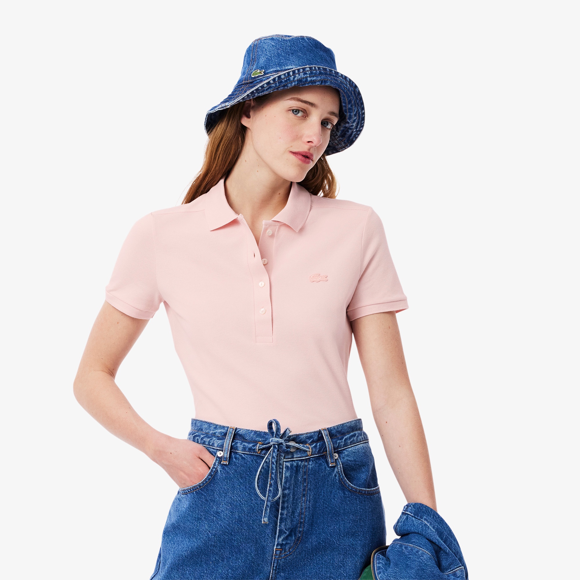 ラコステ♡ レディース ポロシャツ ホワイト サイズL LACOSTE ラコステ レディース スキッパーネックポロシャツ