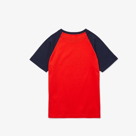 Boys ワニプリントラグランtシャツ Tj4762l ラコステ Lacoste 公式オンラインショップ
