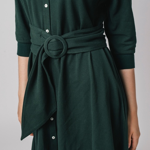 ベルトデザインロングポロシャツドレス Ef053el ラコステ Lacoste 公式オンラインショップ