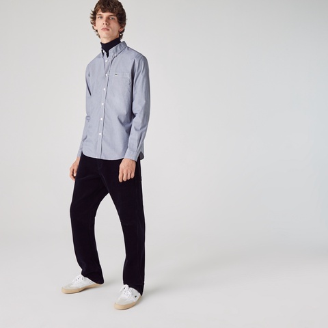 コットンポプリンギンガムチェックシャツ Ch8425l ラコステ Lacoste 公式オンラインショップ