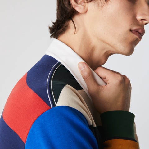 LACOSTE L!VEクレイジーパターンラガーシャツ
