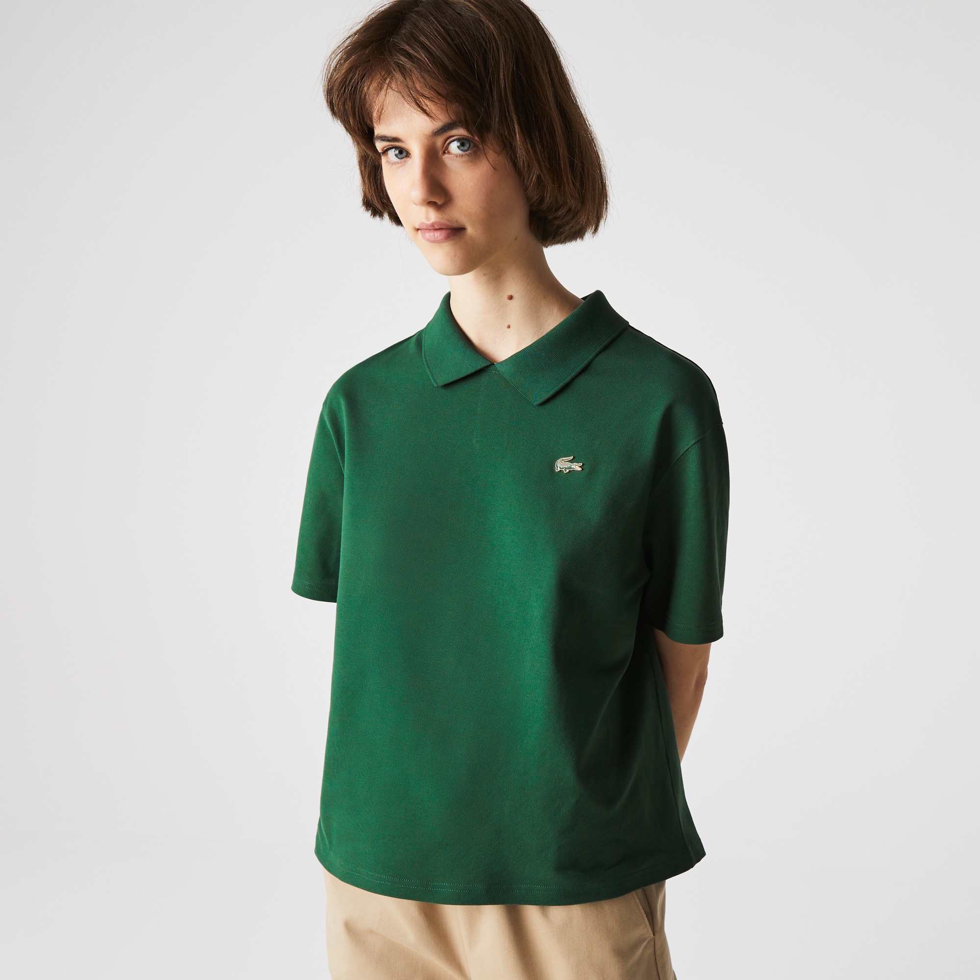 新作揃え LACOSTE ラコステ 【L】 ブラウン チャコール ポロシャツ ビンテージ - ポロシャツ