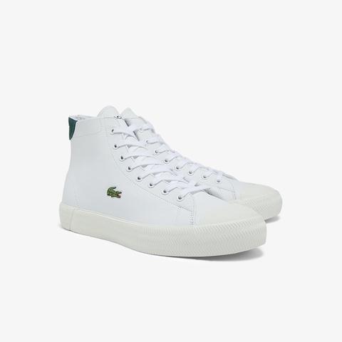 祝開店 大放出セール開催中 メンズ Cm003スニーカー グリップショットミッドcm Mid ラコステgripshot Lacoste ミッドカット テニス ワニ ベーシック シンプル 白黒ホワイトブラックレザー シューズ ハイカット スニーカー