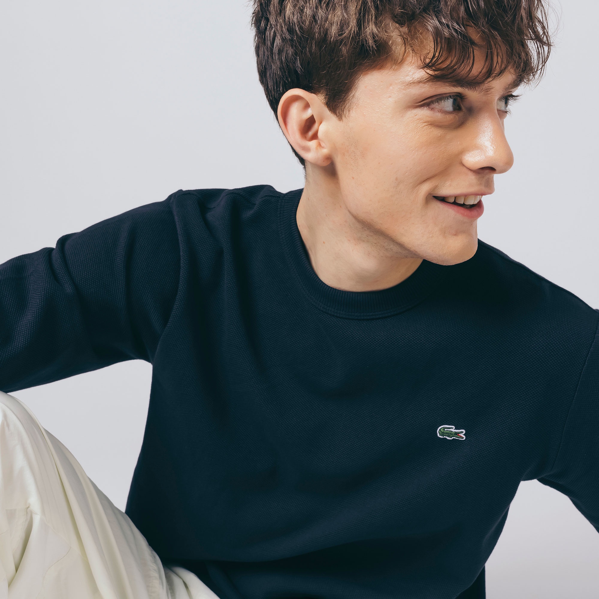 鹿の子地ロングスリーブTシャツ