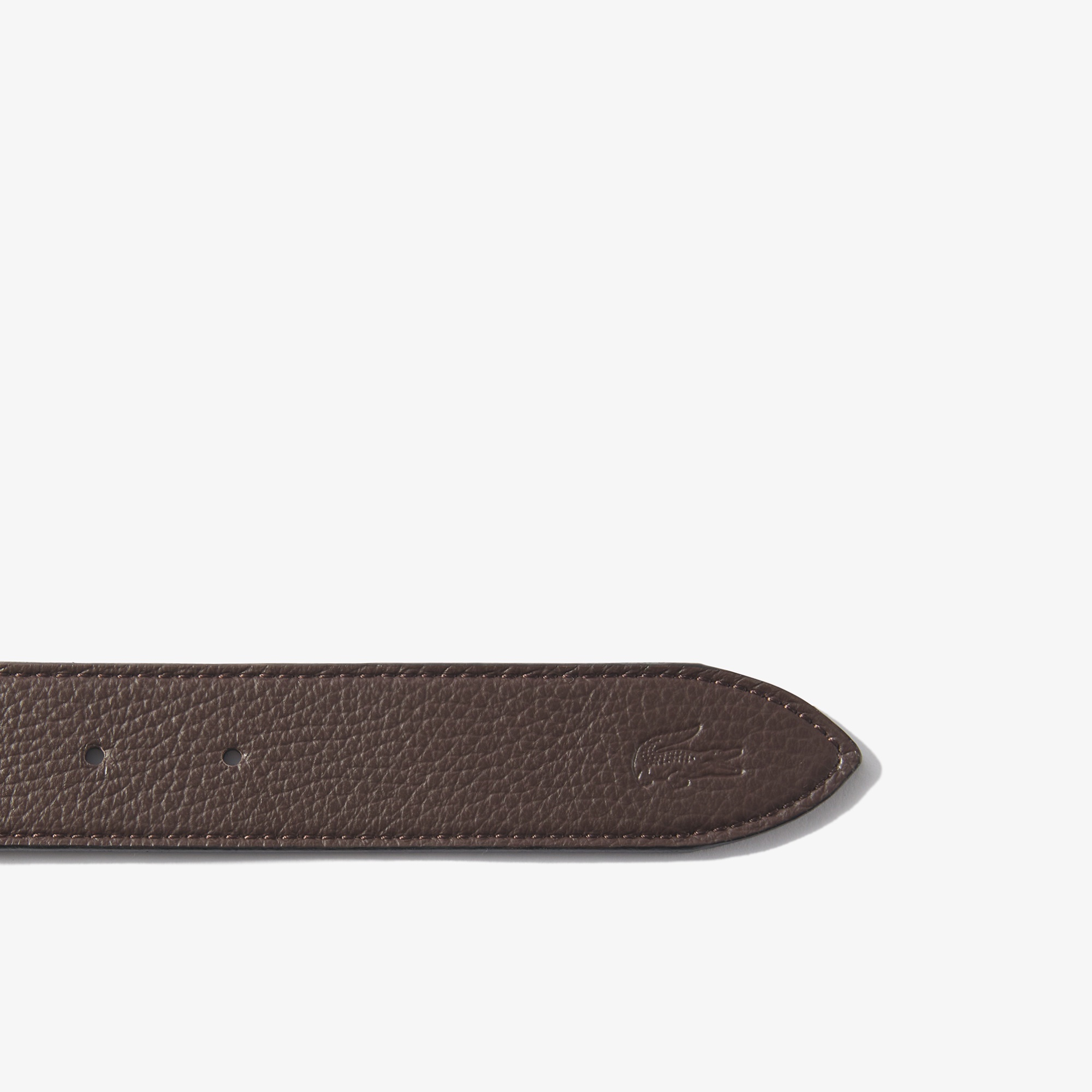 リバーシブルガンメタバックルレザーベルト