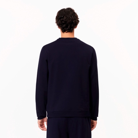 LACOSTEラコステ　フロッキープリントクルーネックスウェット　ロゴトレーナー LACOSTE トレーナー メンズ ラコステ フロッキープリントクルー