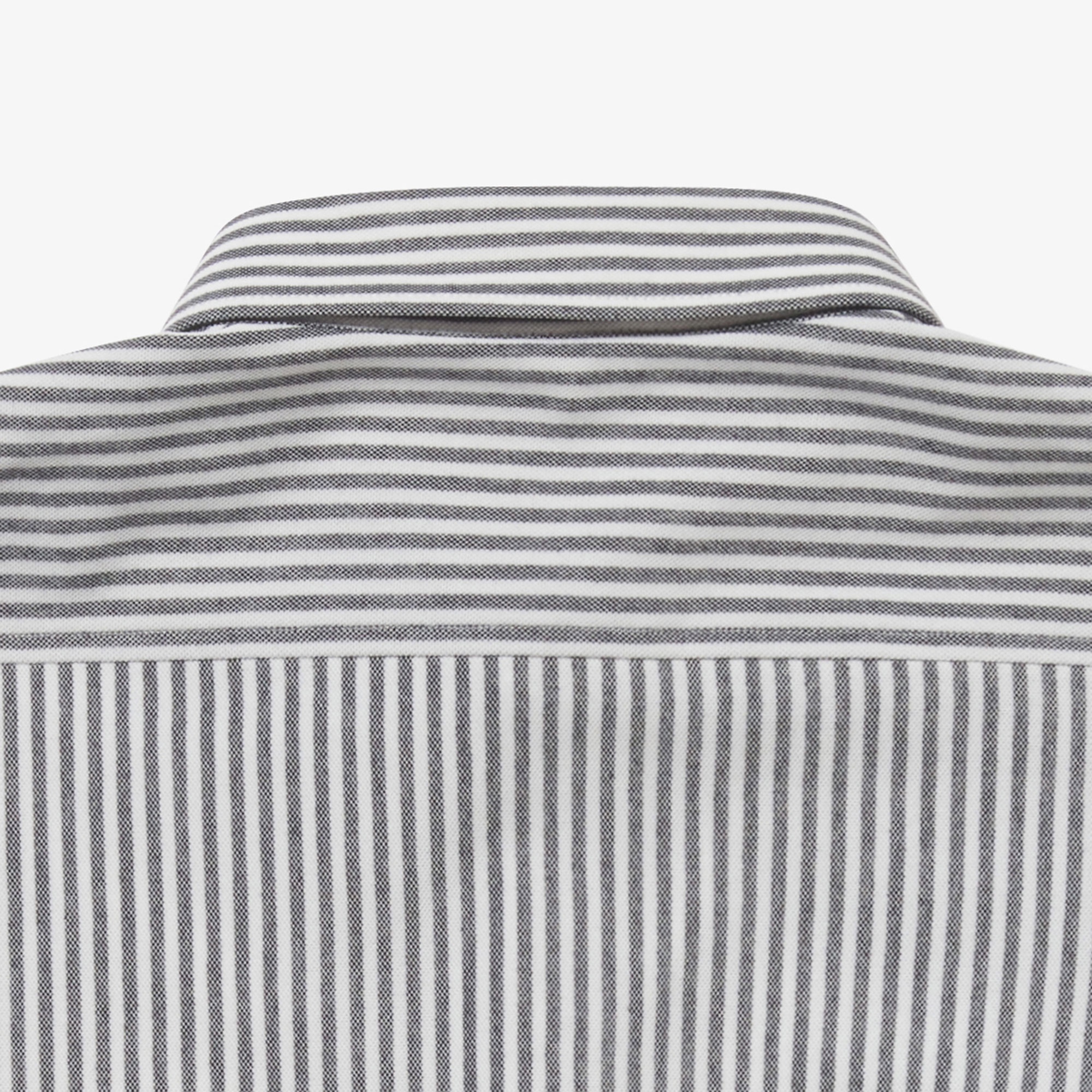 クールマックスブレンド鹿の子地ストライプシャツ