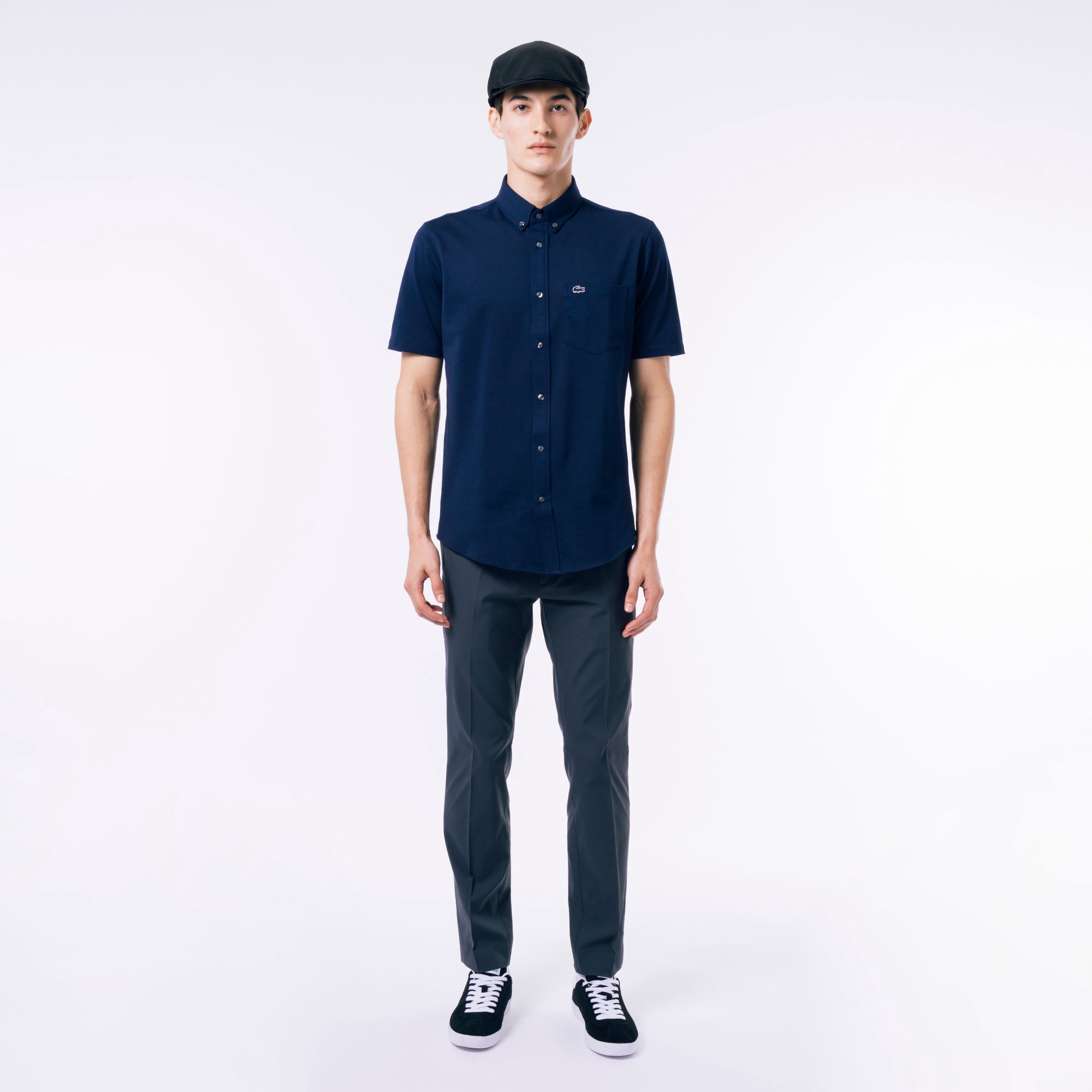 クールマックスブレンド鹿の子地半袖シャツ