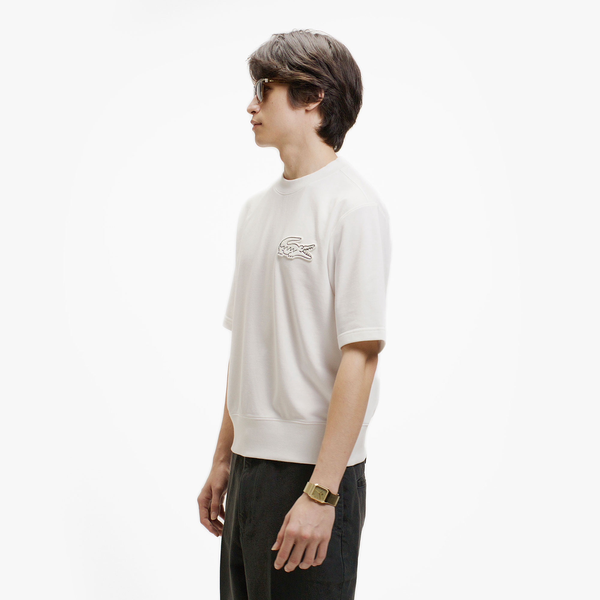 オーバーサイズクロックエンブレムスウェットTシャツ